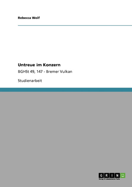 Untreue im Konzern Untreue im Konzern
