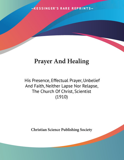 Prayer And Healing Prayer And Healing