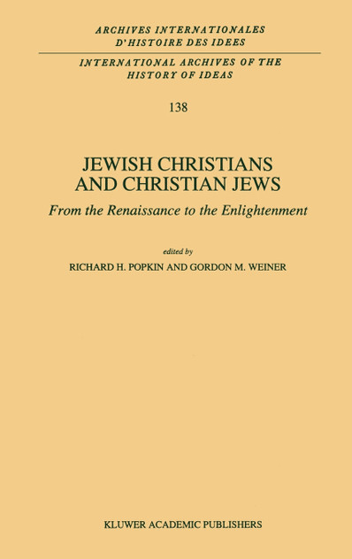 Jewish Christians and Christian Jews Jewish Christians and Christian Jews