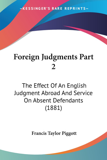Foreign Judgments Part 2 Foreign Judgments Part 2