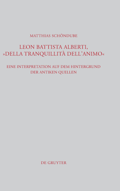 Leon Battista Alberti, "Della tranquillità dell'animo"
