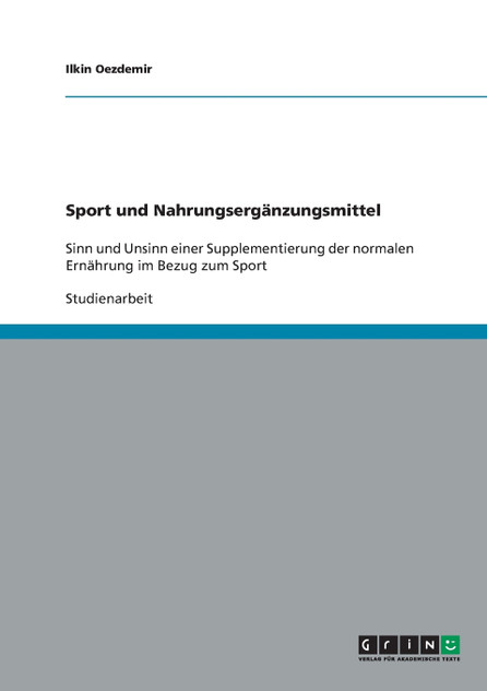 Sport und Nahrungsergänzungsmittel Sport und Nahrungsergänzungsmittel