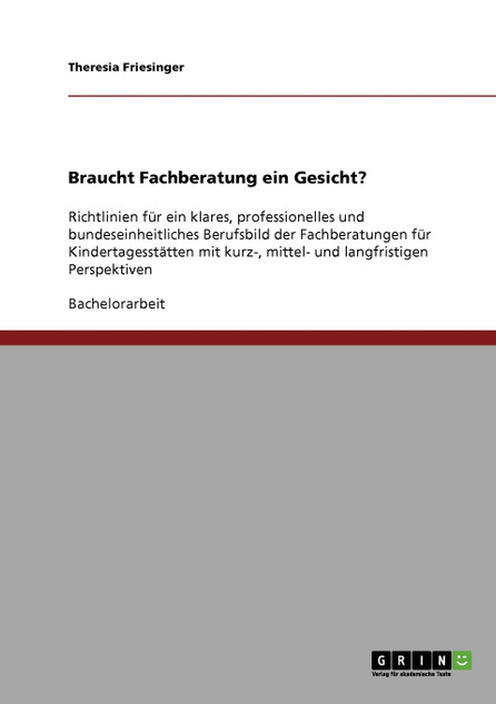 Braucht Fachberatung ein Gesicht?