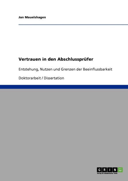 Vertrauen in den Abschlussprüfer