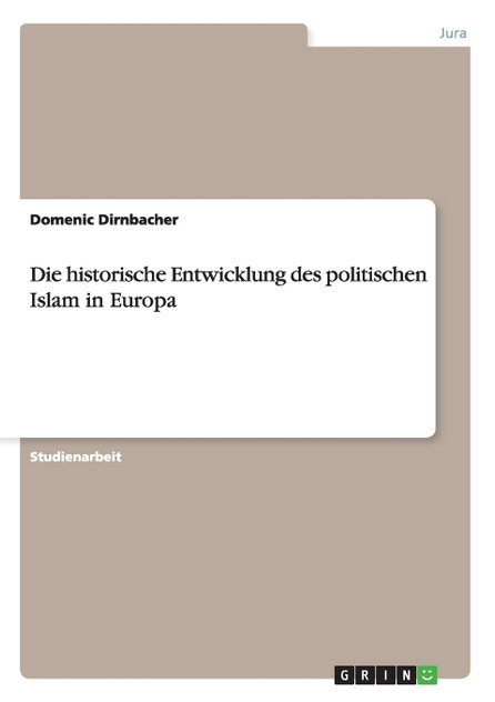 Die historische Entwicklung des politischen Islam in Europa Die historische Entwicklung des politischen Islam in Europa
