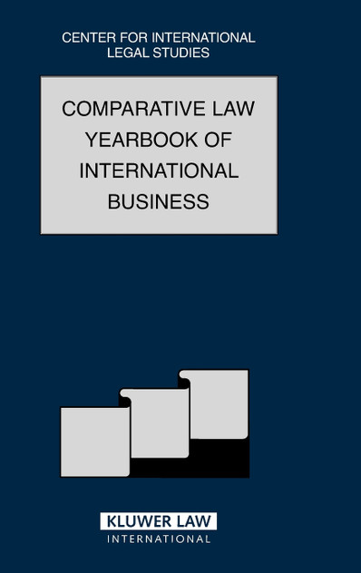 Comparative Law Yearbook of International Business Volume 29 Comparative Law Yearbook of International Business Volume 29