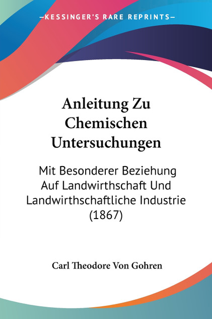 Anleitung Zu Chemischen Untersuchungen Anleitung Zu Chemischen Untersuchungen