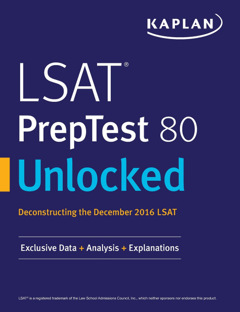 LSAT PrepTest 80 Unlocked LSAT PrepTest 80 Unlocked