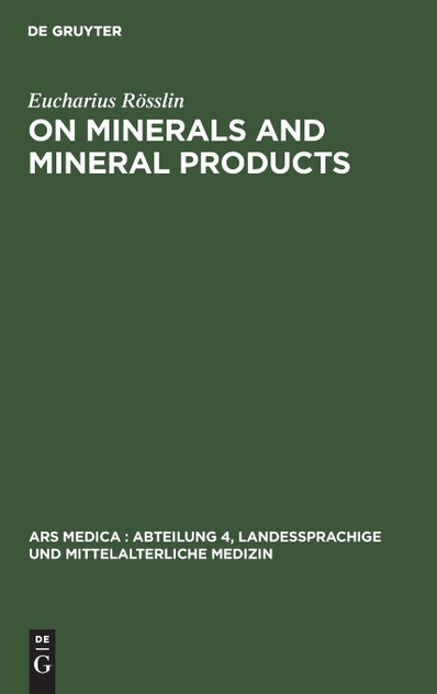 On Minerals and Mineral Products On Minerals and Mineral Products