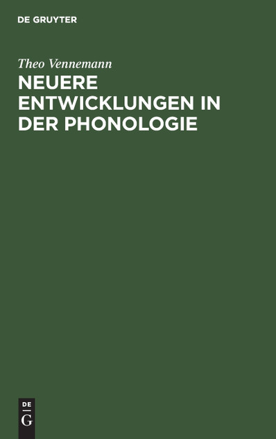 Neuere Entwicklungen in der Phonologie Neuere Entwicklungen in der Phonologie