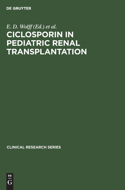 Ciclosporin in pediatric renal transplantation