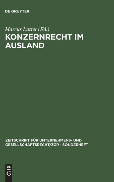 Konzernrecht im Ausland