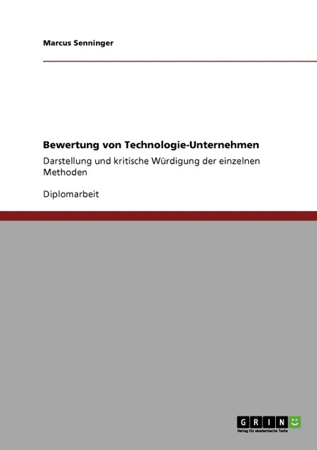Bewertung von Technologie-Unternehmen Bewertung von Technologie-Unternehmen