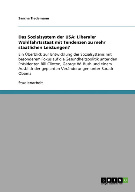 Das Sozialsystem der USA Das Sozialsystem der USA