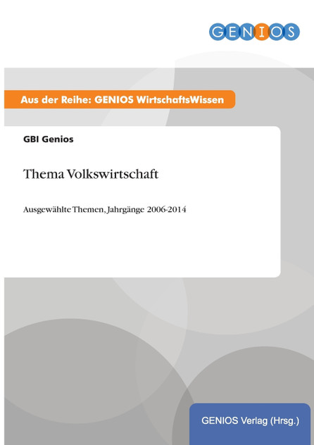 Thema Volkswirtschaft Thema Volkswirtschaft