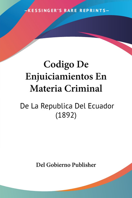 Codigo De Enjuiciamientos En Materia Criminal Codigo De Enjuiciamientos En Materia Criminal