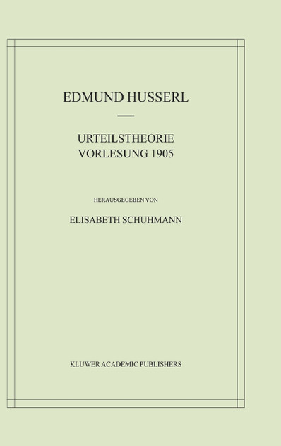 Urteilstheorie Vorlesung 1905