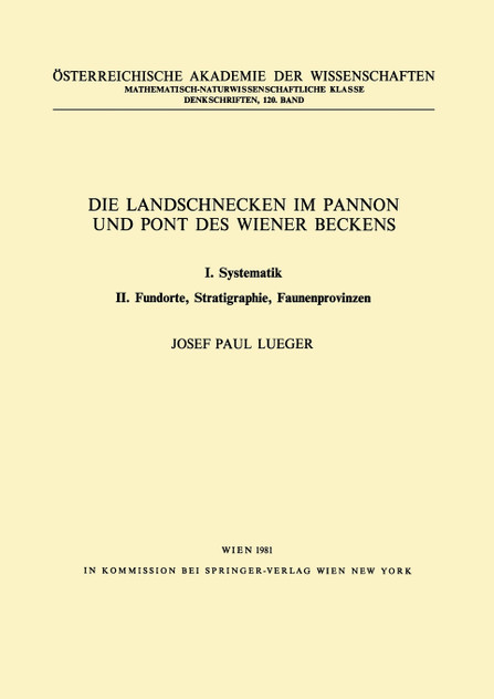 Die Landschnecken im Pannon und Pont des Wiener Beckens