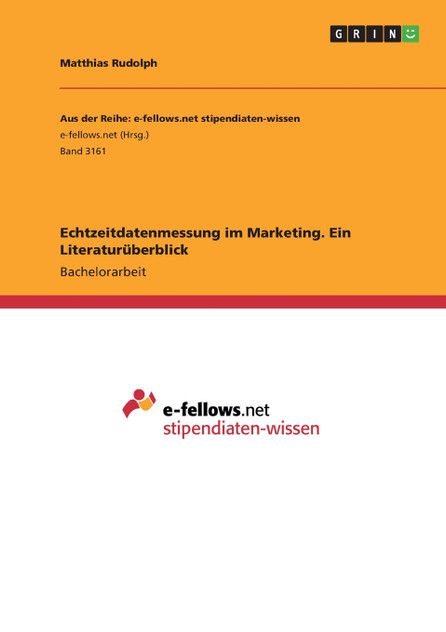 Echtzeitdatenmessung im Marketing. Ein Literaturüberblick Echtzeitdatenmessung im Marketing. Ein Literaturüberblick