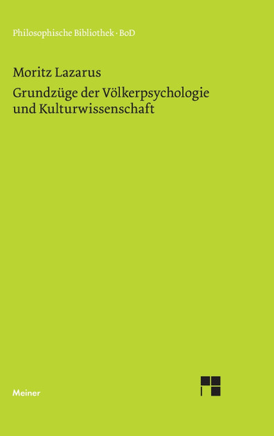 Grundzüge der Völkerpsychologie und Kulturwissenschaft Grundzüge der Völkerpsychologie und Kulturwissenschaft