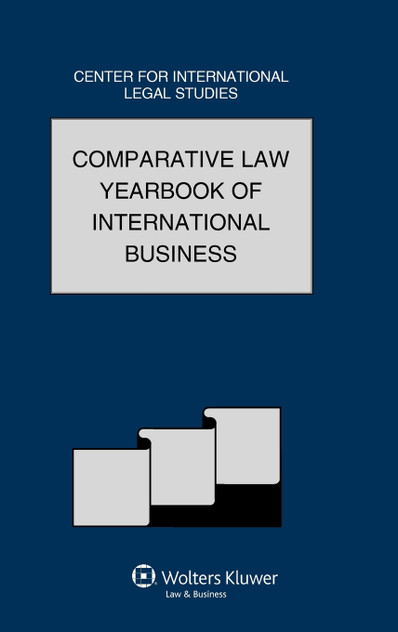 Comparative Law Yearbook of International Business Volume 32 Comparative Law Yearbook of International Business Volume 32