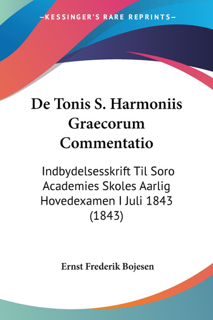 De Tonis S. Harmoniis Graecorum Commentatio