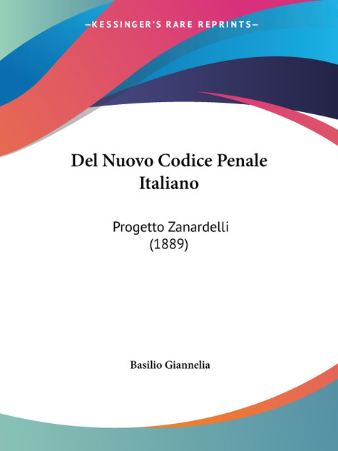 Del Nuovo Codice Penale Italiano Del Nuovo Codice Penale Italiano