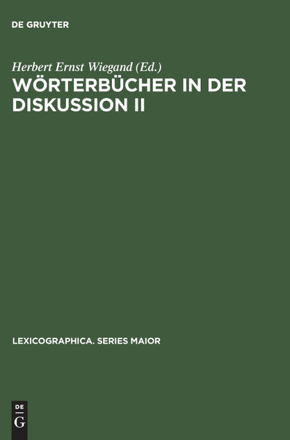 Wörterbücher in der Diskussion II