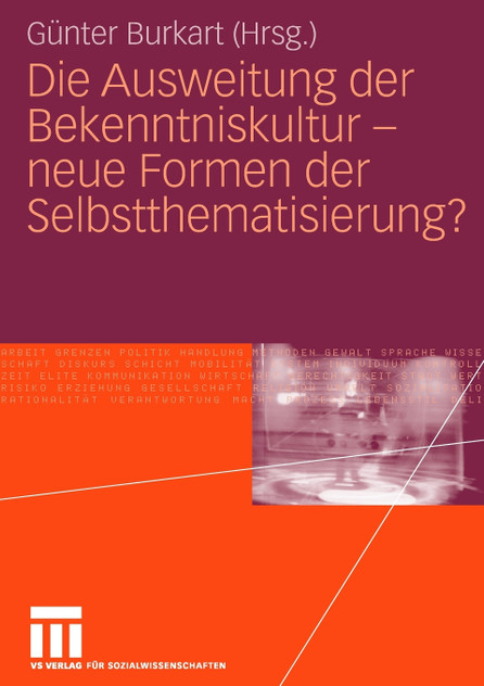 Die Ausweitung der Bekenntniskultur - neue Formen der Selbstthematisierung? Die Ausweitung der Bekenntniskultur - neue Formen der Selbstthematisierung?