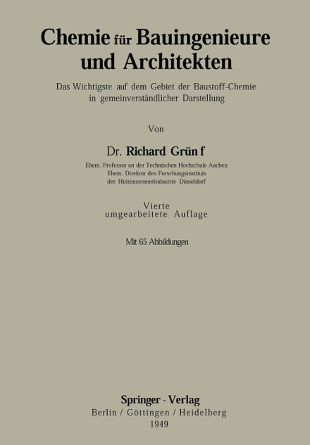 Chemie für Bauingenieure und Architekten Chemie für Bauingenieure und Architekten