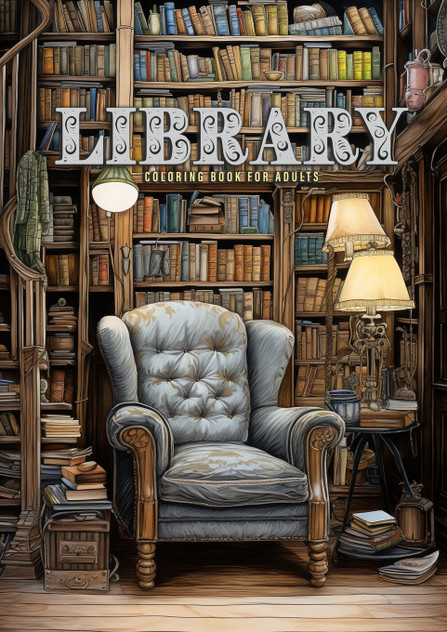 Library Coloring Book for Adults Library Coloring Book for Adults