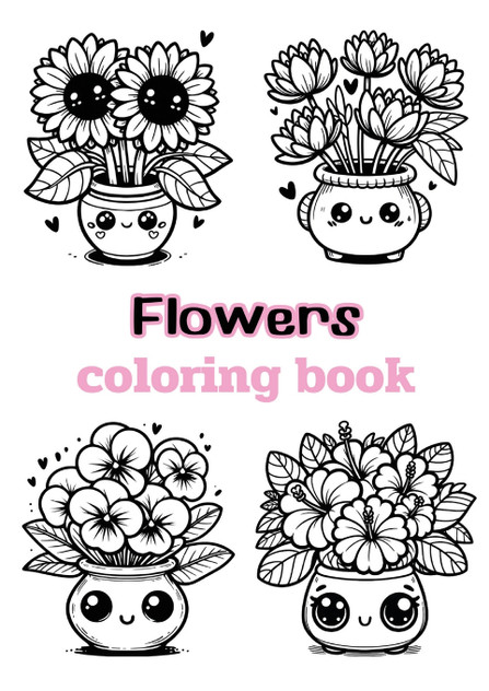 Flowers coloring book Flowers coloring book