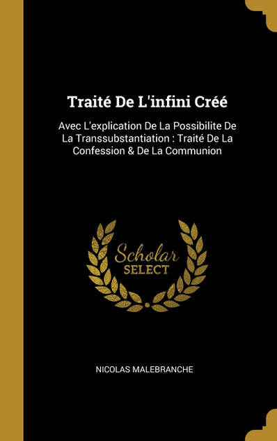 Traité De L'infini Créé