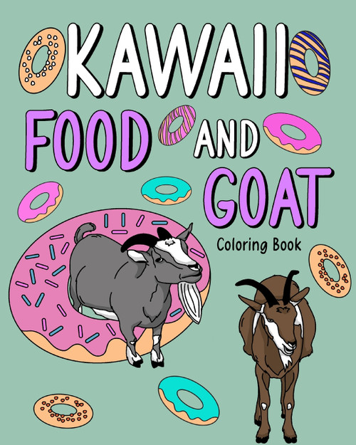 Kawaii Food and Goat Coloring Book Kawaii Food and Goat Coloring Book