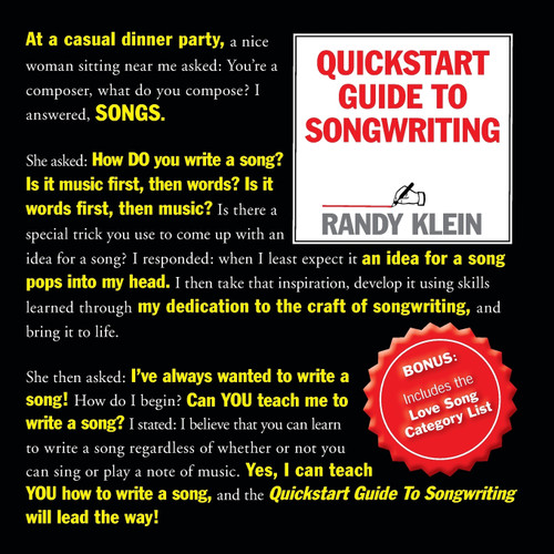 Quickstart Guide to Songwriting Quickstart Guide to Songwriting