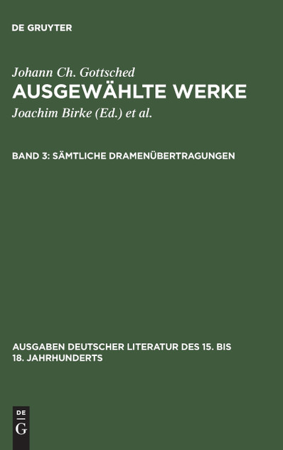 Ausgewählte Werke, Bd 3, Sämtliche Dramenübertragungen