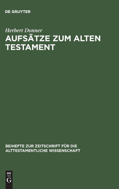 Aufsätze zum Alten Testament Aufsätze zum Alten Testament