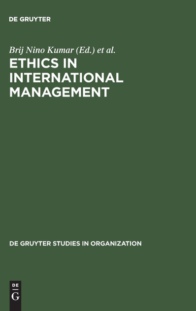 Ethics in International Management Ethics in International Management