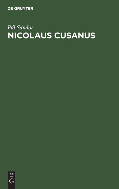 Nicolaus Cusanus Nicolaus Cusanus