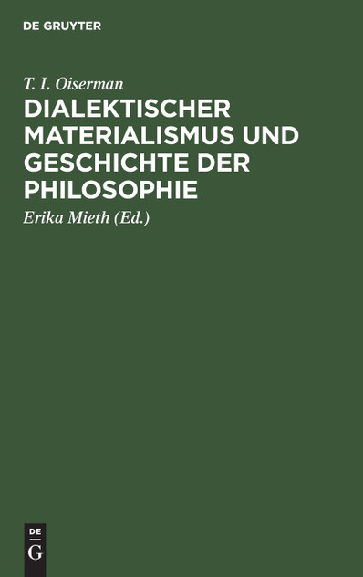 Dialektischer Materialismus und Geschichte der Philosophie