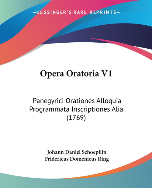 Opera Oratoria V1 Opera Oratoria V1