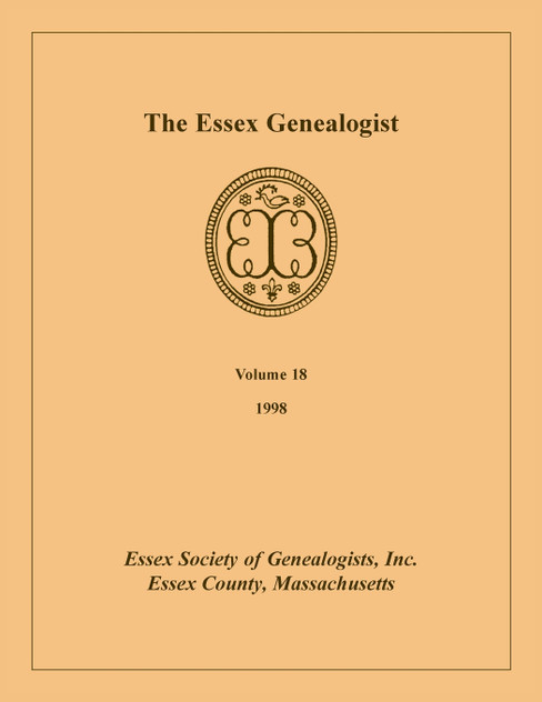 The Essex Genealogist, Volume 18, 1998