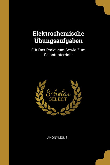 Elektrochemische Übungsaufgaben Elektrochemische Übungsaufgaben
