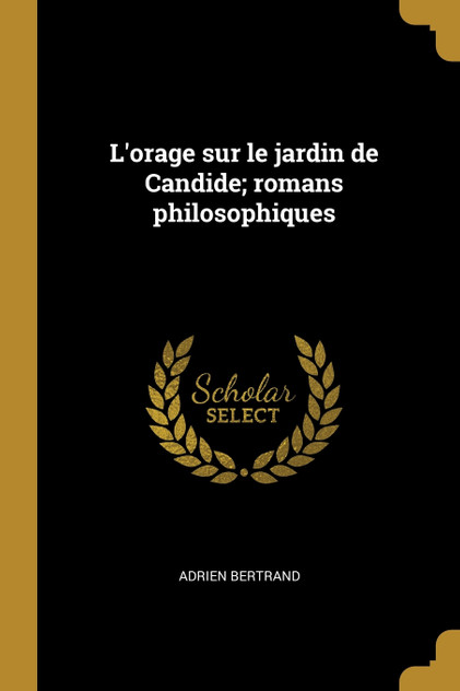 L'orage sur le jardin de Candide; romans philosophiques