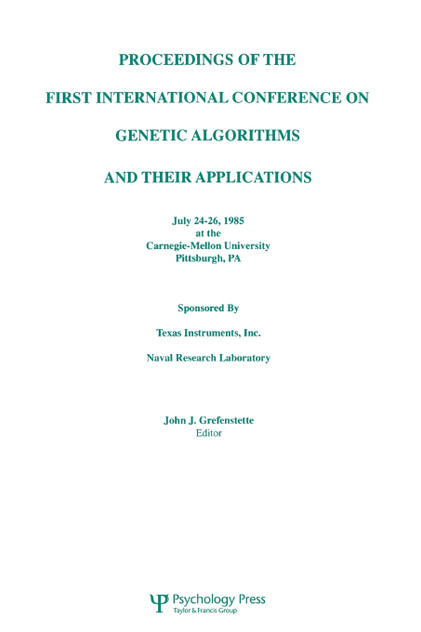 Proceedings of the First International Conference on Genetic Algorithms and their Applications