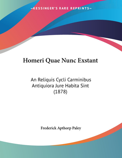Homeri Quae Nunc Exstant Homeri Quae Nunc Exstant