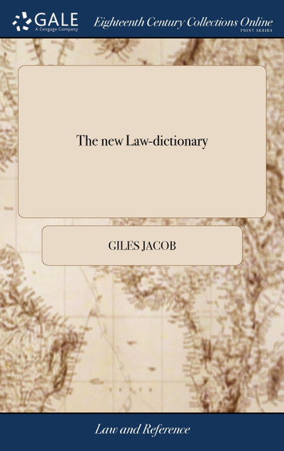 The new Law-dictionary The new Law-dictionary
