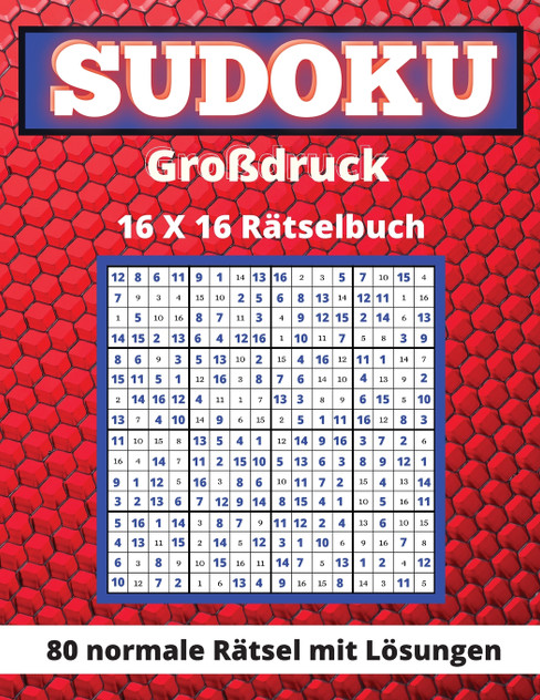 Sudoku Großdruck 16x 16 Sudoku Großdruck 16x 16