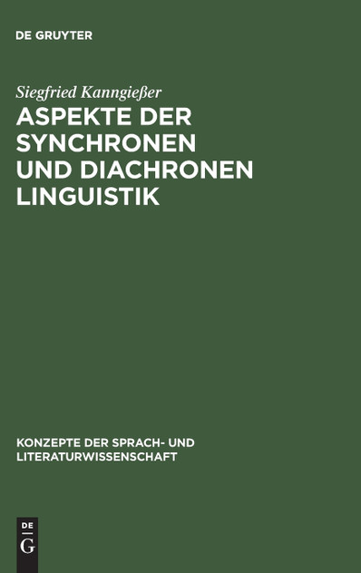 Aspekte der synchronen und diachronen Linguistik Aspekte der synchronen und diachronen Linguistik