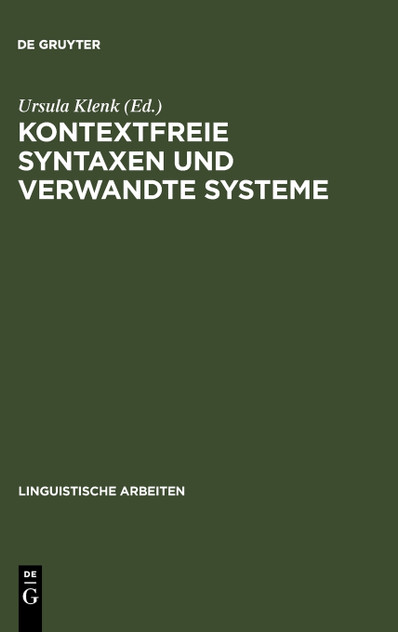 Kontextfreie Syntaxen und verwandte Systeme